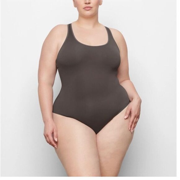 Skims Utility Sport Scoop Neck Bodysuit in Gunmetal nwt size 4X - Picture 4 of 11